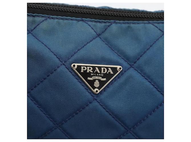 Pochette Prada Nylon Blu Argento Auth bs34108 - vista 17