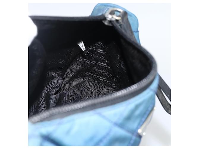 Pochette Prada Nylon Blu Argento Auth bs34108 - vista 19