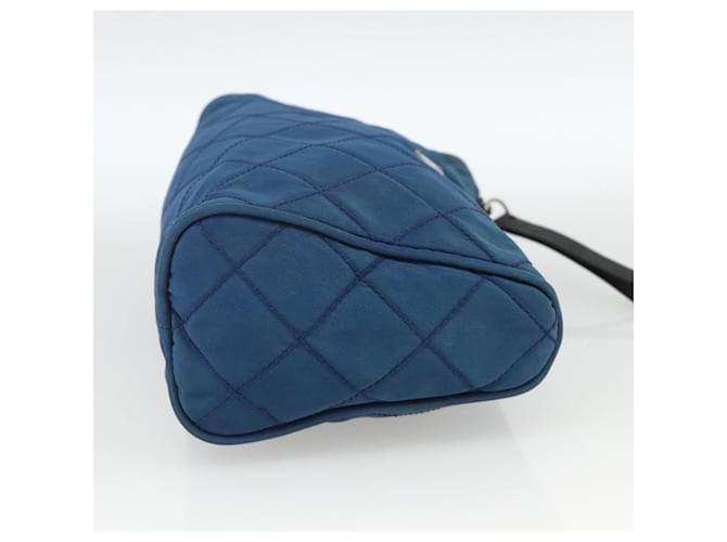 Pochette Prada Nylon Blu Argento Auth bs34108 - vista 4