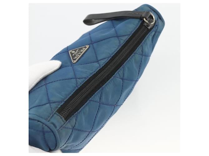 Pochette Prada Nylon Blu Argento Auth bs34108 - vista 6