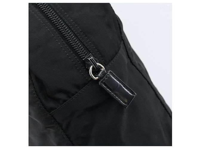 PRADA Borsa a mano in nylon nero argento Auth ARZ607 - vista 15