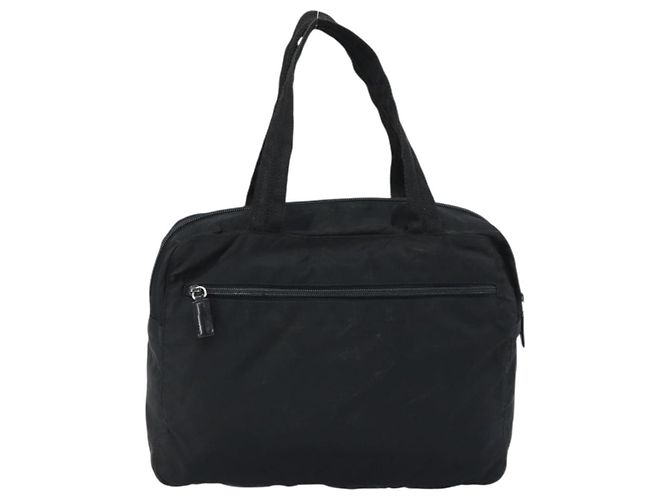 PRADA Borsa a mano in nylon nero argento Auth ARZ607 - vista 3