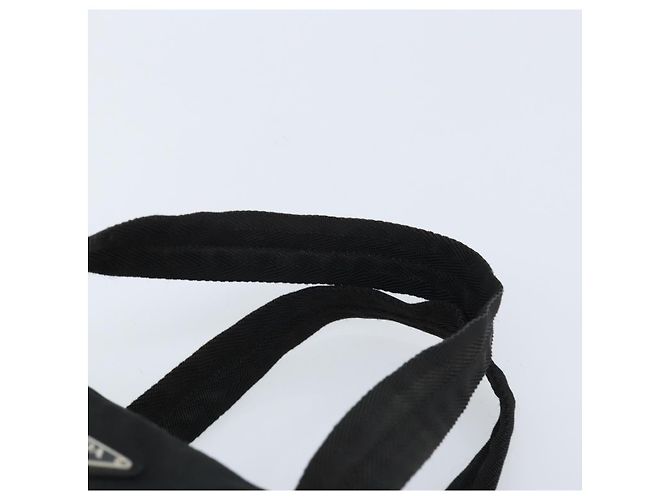 PRADA Borsa a mano in nylon nero argento Auth ARZ607 - vista 8