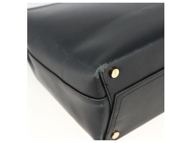 Borsa a Spalla Vala in Pelle Nera e Oro Salvatore Ferragamo Auth gh1917 Nero D'oro - vista 13