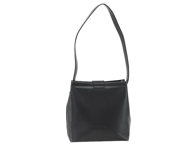 Borsa a Spalla Vala in Pelle Nera e Oro Salvatore Ferragamo Auth gh1917 Nero D'oro - vista 3