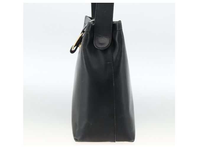 Borsa a Spalla Vala in Pelle Nera e Oro Salvatore Ferragamo Auth gh1917 Nero D'oro - vista 5