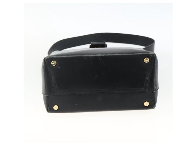Borsa a Spalla Vala in Pelle Nera e Oro Salvatore Ferragamo Auth gh1917 Nero D'oro - vista 9
