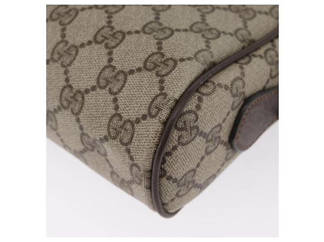 Borsa Sherry Line GG Supreme Web di GUCCI in PVC beige e oro 67 02 004 Auth LNZ594 D'oro - vista 13
