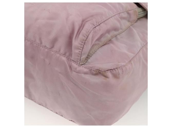 Borsa a Spalla PRADA Nylon Rosa Argento Auth ARZ292 - vista 10