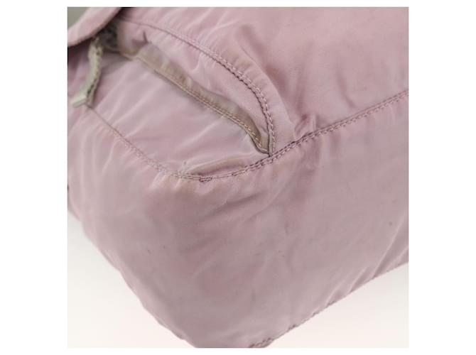 Borsa a Spalla PRADA Nylon Rosa Argento Auth ARZ292 - vista 11