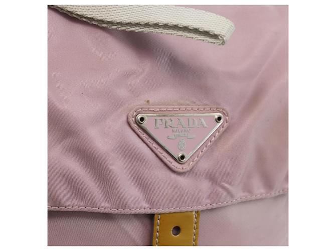 Borsa a Spalla PRADA Nylon Rosa Argento Auth ARZ292 - vista 14