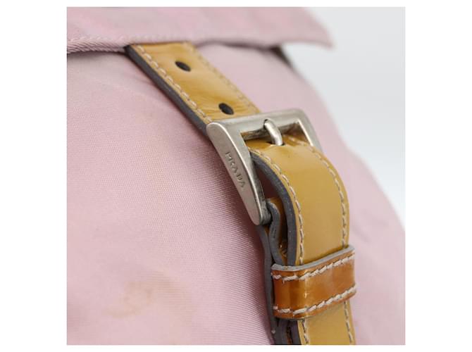 Borsa a Spalla PRADA Nylon Rosa Argento Auth ARZ292 - vista 16