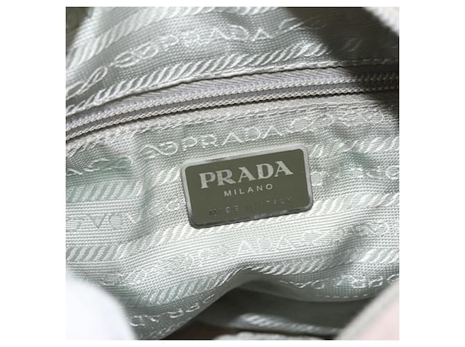Borsa a Spalla PRADA Nylon Rosa Argento Auth ARZ292 - vista 18