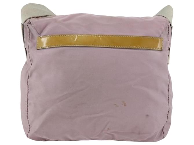 Borsa a Spalla PRADA Nylon Rosa Argento Auth ARZ292 - vista 3