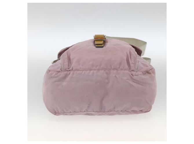 Borsa a Spalla PRADA Nylon Rosa Argento Auth ARZ292 - vista 9