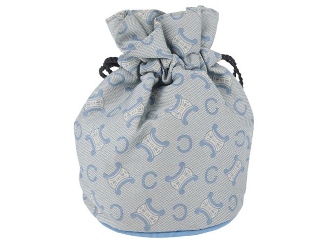 Céline CELINE C Macadam Canvas Tasche Hellblau Auth AMZ028A - Ansicht 2