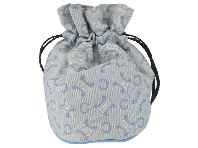 Céline CELINE C Macadam Canvas Tasche Hellblau Auth AMZ028A - Ansicht 3