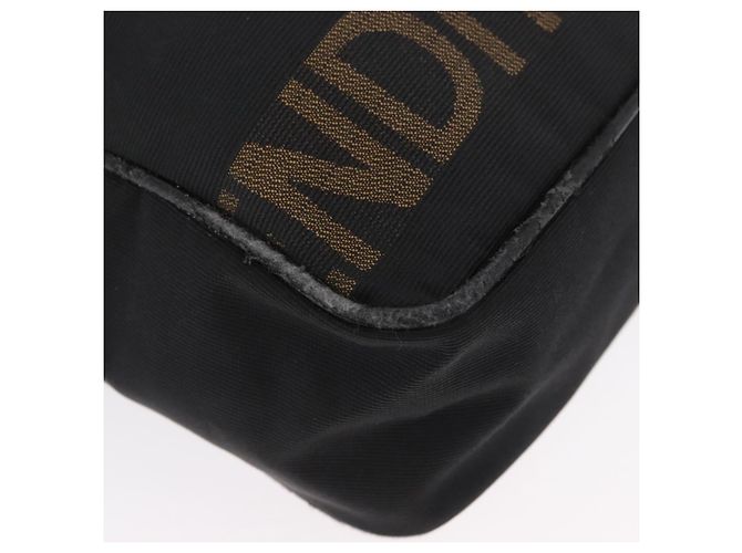 FENDI Handtasche Nylon 2-in-1 Schwarz Silber Authentisch ka3439 - Ansicht 12