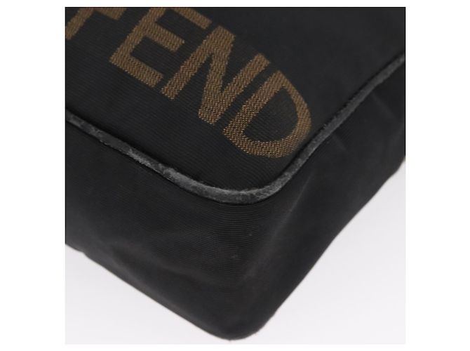 FENDI Handtasche Nylon 2-in-1 Schwarz Silber Authentisch ka3439 - Ansicht 13