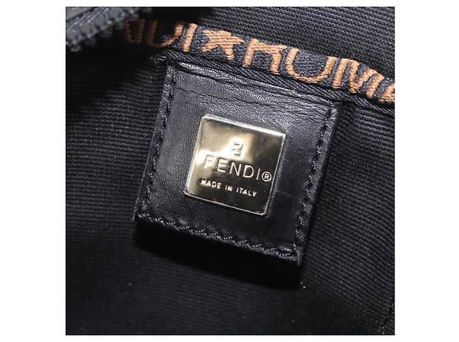FENDI Handtasche Nylon 2-in-1 Schwarz Silber Authentisch ka3439 - Ansicht 17