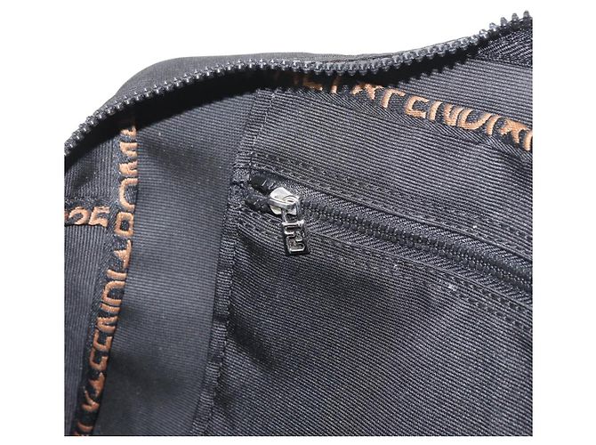 FENDI Handtasche Nylon 2-in-1 Schwarz Silber Authentisch ka3439 - Ansicht 21
