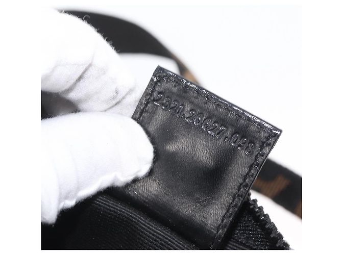 FENDI Handtasche Nylon 2-in-1 Schwarz Silber Authentisch ka3439 - Ansicht 23