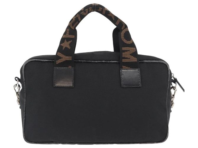 FENDI Handtasche Nylon 2-in-1 Schwarz Silber Authentisch ka3439 - Ansicht 3