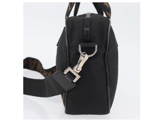 FENDI Handtasche Nylon 2-in-1 Schwarz Silber Authentisch ka3439 - Ansicht 4