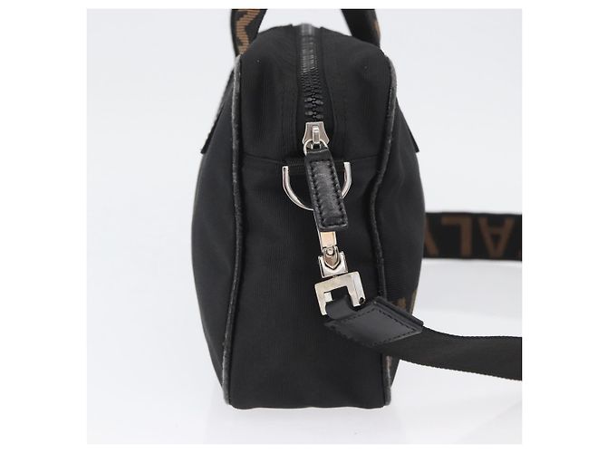 FENDI Handtasche Nylon 2-in-1 Schwarz Silber Authentisch ka3439 - Ansicht 5