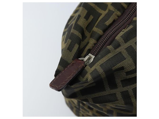 Borsa a mano in tela Zucca FENDI nera e marrone Auth bs34150 Nero - vista 15