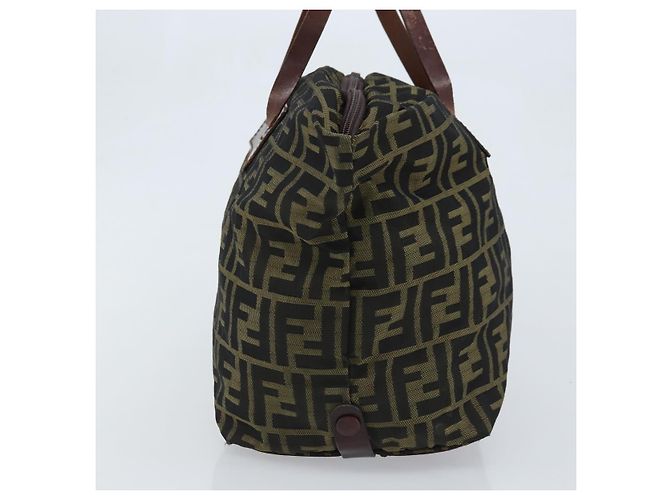 Borsa a mano in tela Zucca FENDI nera e marrone Auth bs34150 Nero - vista 4