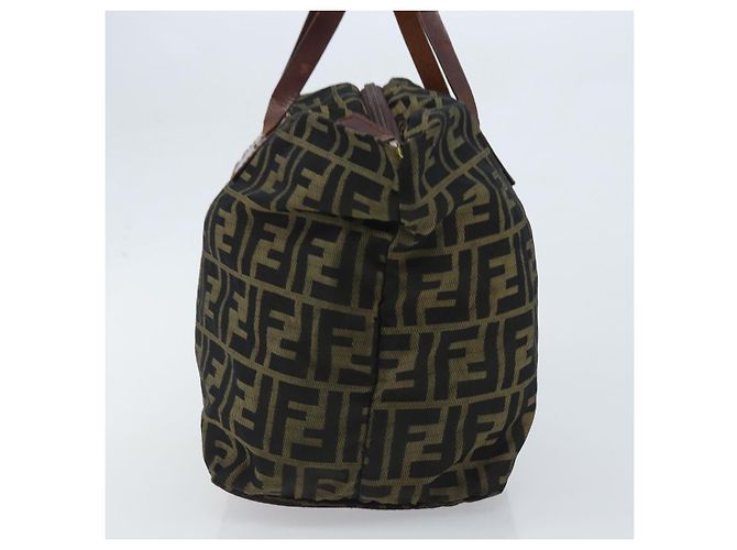 Borsa a mano in tela Zucca FENDI nera e marrone Auth bs34150 Nero - vista 5