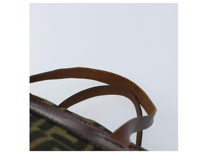 Borsa a mano in tela Zucca FENDI nera e marrone Auth bs34150 Nero - vista 8
