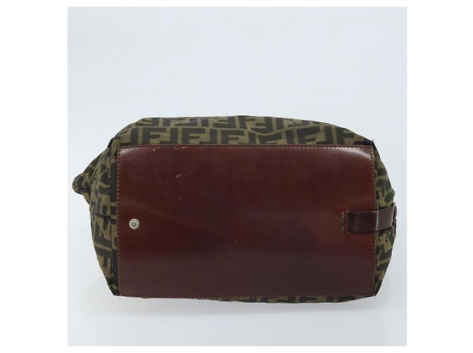 Borsa a mano in tela Zucca FENDI nera e marrone Auth bs34150 Nero - vista 9