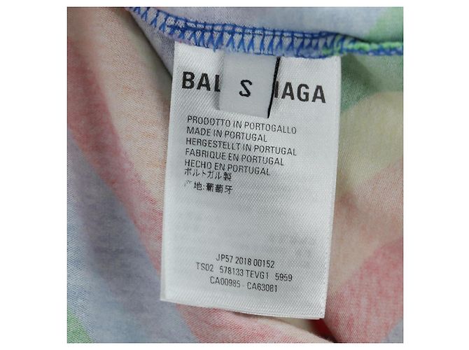 BALENCIAGA T-Shirt aus Baumwolle in Mehrfarben Auth LNZ729V - Ansicht 11
