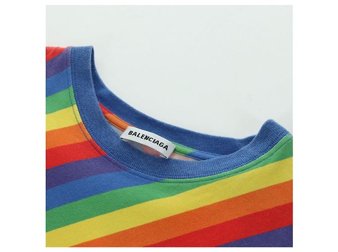 BALENCIAGA T-Shirt aus Baumwolle in Mehrfarben Auth LNZ729V - Ansicht 8