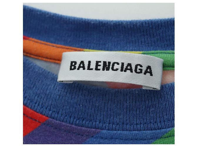 BALENCIAGA T-Shirt aus Baumwolle in Mehrfarben Auth LNZ729V - Ansicht 9