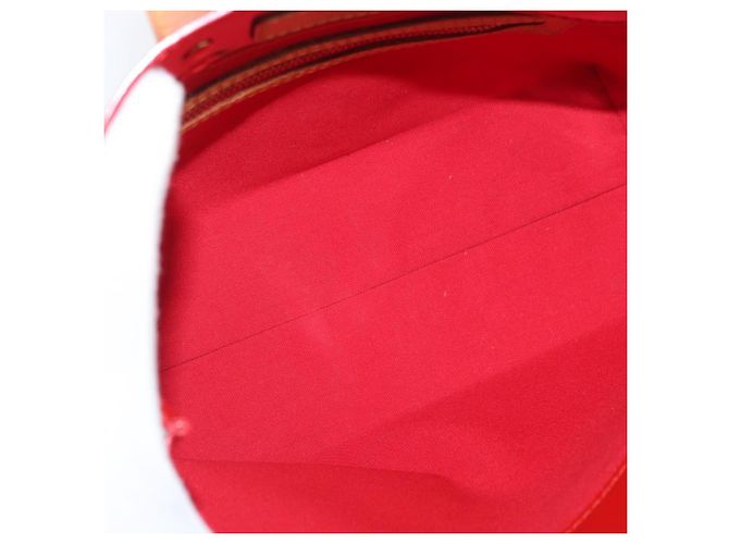 LOUIS VUITTON Monogram Vernis Reade PM Borsa a Mano Rossa M91088 Auth am11167A Rosso - vista 10