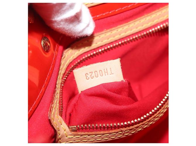 LOUIS VUITTON Monogram Vernis Reade PM Borsa a Mano Rossa M91088 Auth am11167A Rosso - vista 11