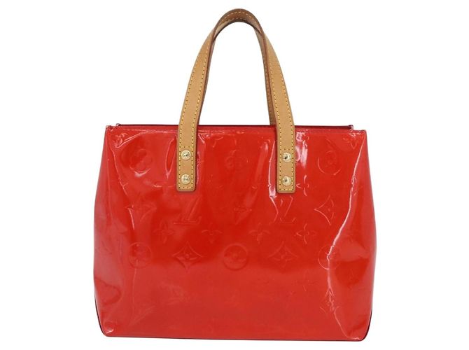 LOUIS VUITTON Monogram Vernis Reade PM Borsa a Mano Rossa M91088 Auth am11167A Rosso - vista 13