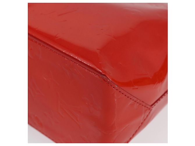 LOUIS VUITTON Monogram Vernis Reade PM Borsa a Mano Rossa M91088 Auth am11167A Rosso - vista 16
