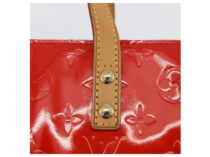 LOUIS VUITTON Monogram Vernis Reade PM Borsa a Mano Rossa M91088 Auth am11167A Rosso - vista 17