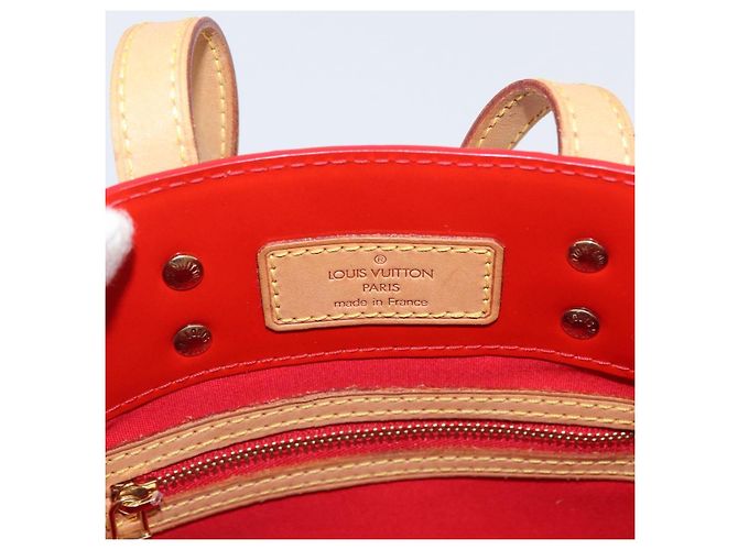 LOUIS VUITTON Monogram Vernis Reade PM Borsa a Mano Rossa M91088 Auth am11167A Rosso - vista 18