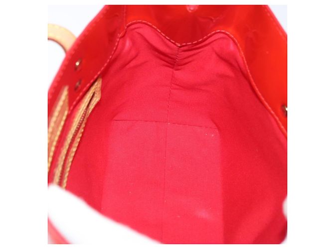LOUIS VUITTON Monogram Vernis Reade PM Borsa a Mano Rossa M91088 Auth am11167A Rosso - vista 19