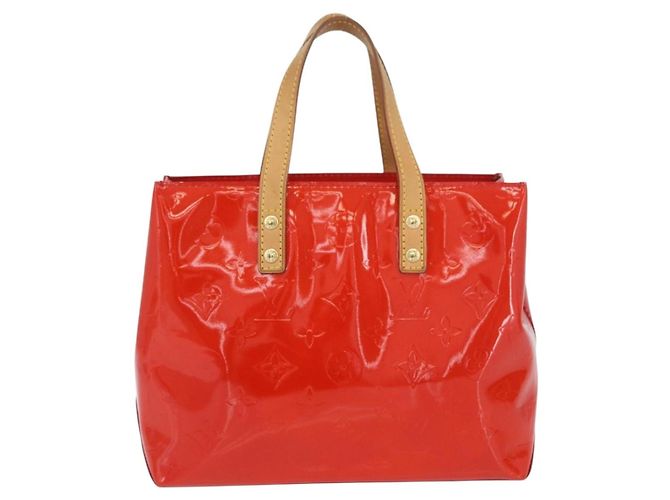 LOUIS VUITTON Monogram Vernis Reade PM Borsa a Mano Rossa M91088 Auth am11167A Rosso - vista 2
