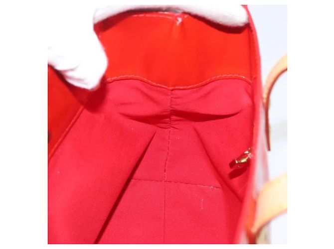 LOUIS VUITTON Monogram Vernis Reade PM Borsa a Mano Rossa M91088 Auth am11167A Rosso - vista 20
