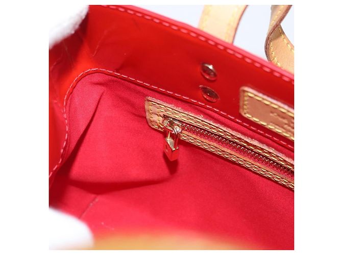 LOUIS VUITTON Monogram Vernis Reade PM Borsa a Mano Rossa M91088 Auth am11167A Rosso - vista 21