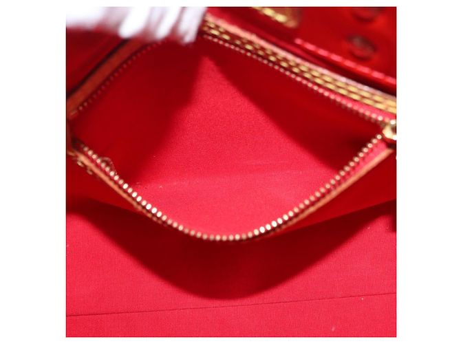 LOUIS VUITTON Monogram Vernis Reade PM Borsa a Mano Rossa M91088 Auth am11167A Rosso - vista 22
