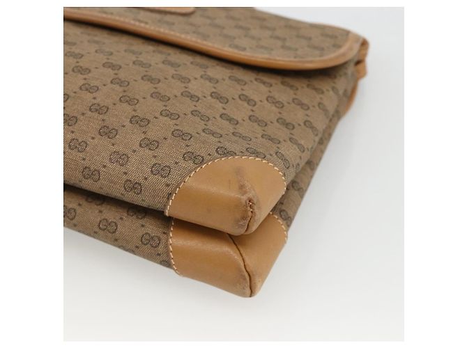 Gucci Borsa a Spalla Micro GG Supreme PVC Beige Oro 14 007 5548 Auth th6655 D'oro - vista 10