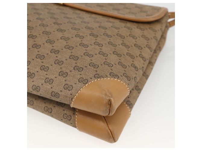 Gucci Borsa a Spalla Micro GG Supreme PVC Beige Oro 14 007 5548 Auth th6655 D'oro - vista 12